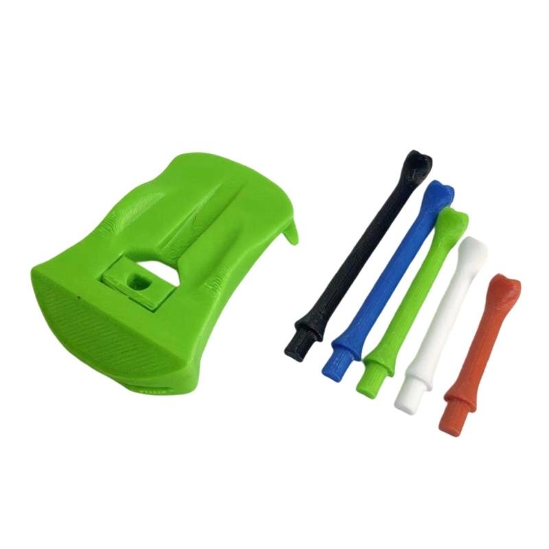 Golf Turf Base Holder with 5 Pre-Cut Simulator Tees Creative Golf Ball Spikes Stand Base Ball Tees Holder Enduring