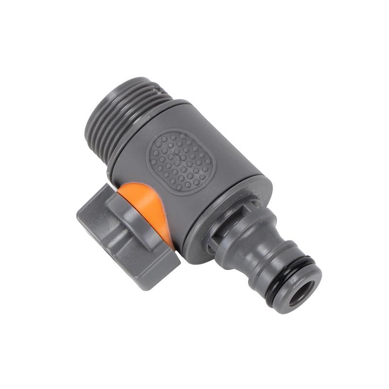 3/4 Inch Male Thread Straight Valve with Switch, Garden Hose Quick Connector