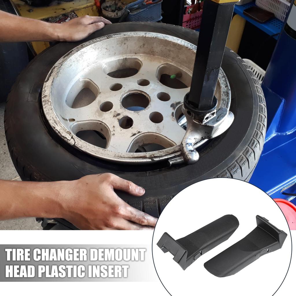 uxcell Tire Changer Tool Tire Changer Clamp Cover Protector Right Angle Accessory Black 4pcs