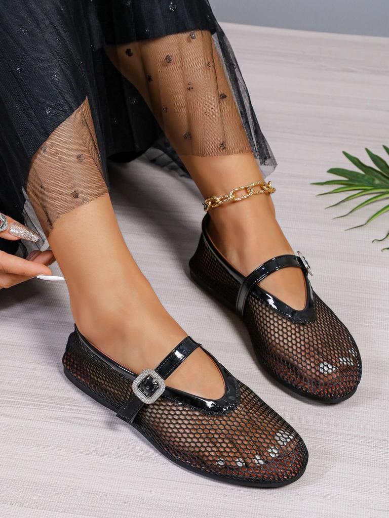 Fashion Summer 2025 New Plus-size Women's Shoes, Mesh Casual Sandals, Women's Mesh Breathable Flat Shoes