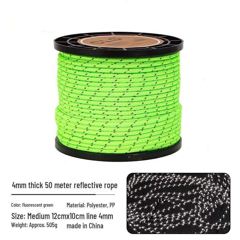 ZISIZ Outdoor High Reflective Tarp Rope