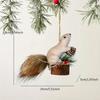 1pcs Christmas Ornaments Cute Realistic Squirrel Xmas Tree Hanging Pendants Christmas  Home Decoration 2026 New Year Kids Gifts