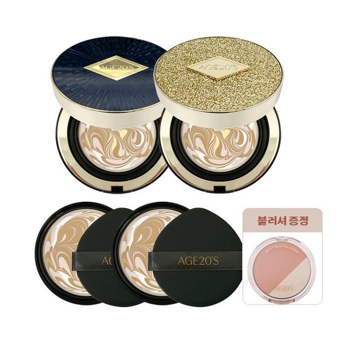 

Age 20 s Ampoule Cushion Pact Luxe Gold No. 23 (2 main products + 2 refills + blusher) (41248201)