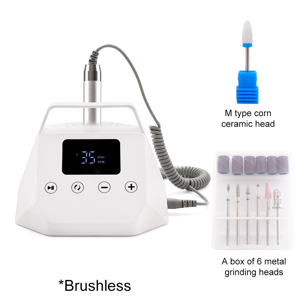 BEPAN Brushless 35000RPM Portable Stand Desktop  Nail Drill Machine Drilling Manicure Nail Polisher 85w for Nail Polishing UK