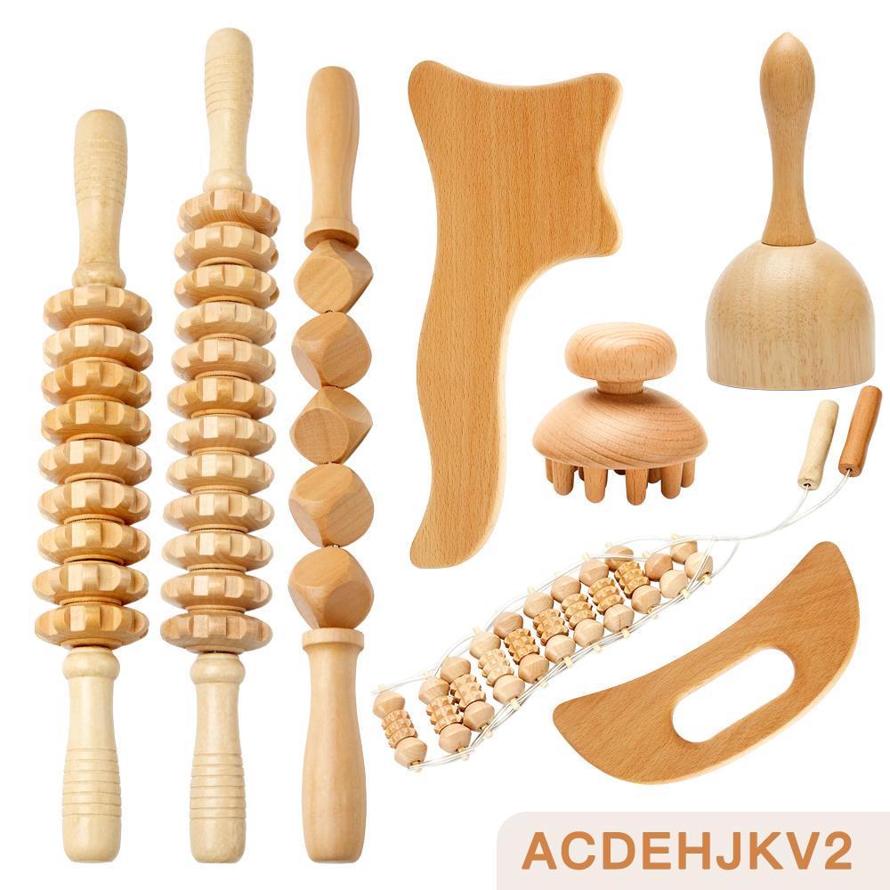 Natural Bamboo Gua Sha Stick Wooden Therapeutic Stick Scraping Massage Tools Body Shaping Cupping Massage Gua Sha Accessories