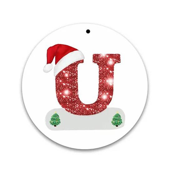 Wisiorek bożonarodzeniowy Kreatywny spersonalizowany wiszący alfabet na świąteczną dekorację na choinkę