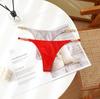 NICE SELECTION Panties with Sexy Satin Crotchless Women's T-Back Chains, Lingerie, (L, WHITE)