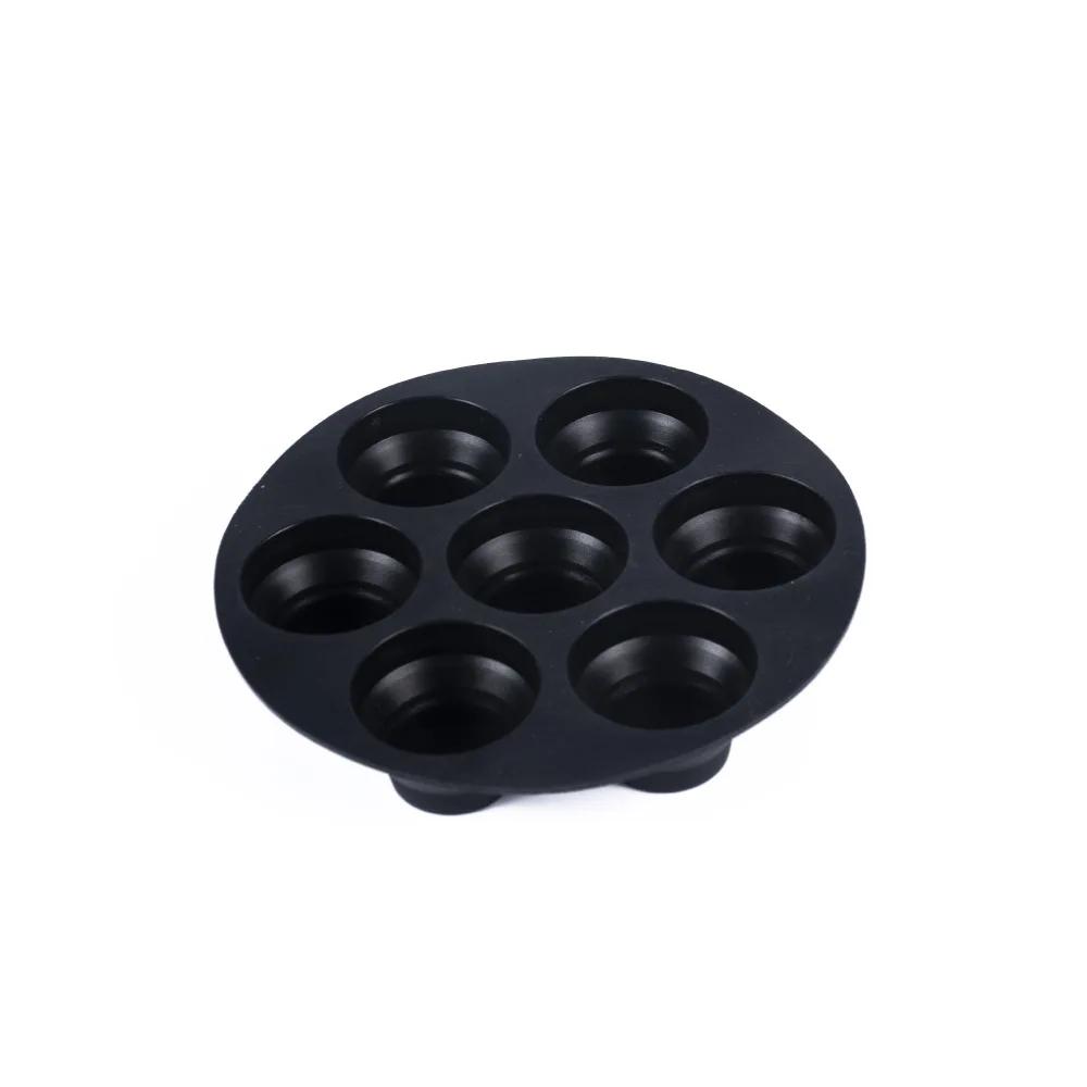 7 Even Cake Cups Air Fryer Accessories Round Muffin Cup Mold Microwave Oven Baking Mold Baking Bakeware Mat Baking Tray Cake Pan