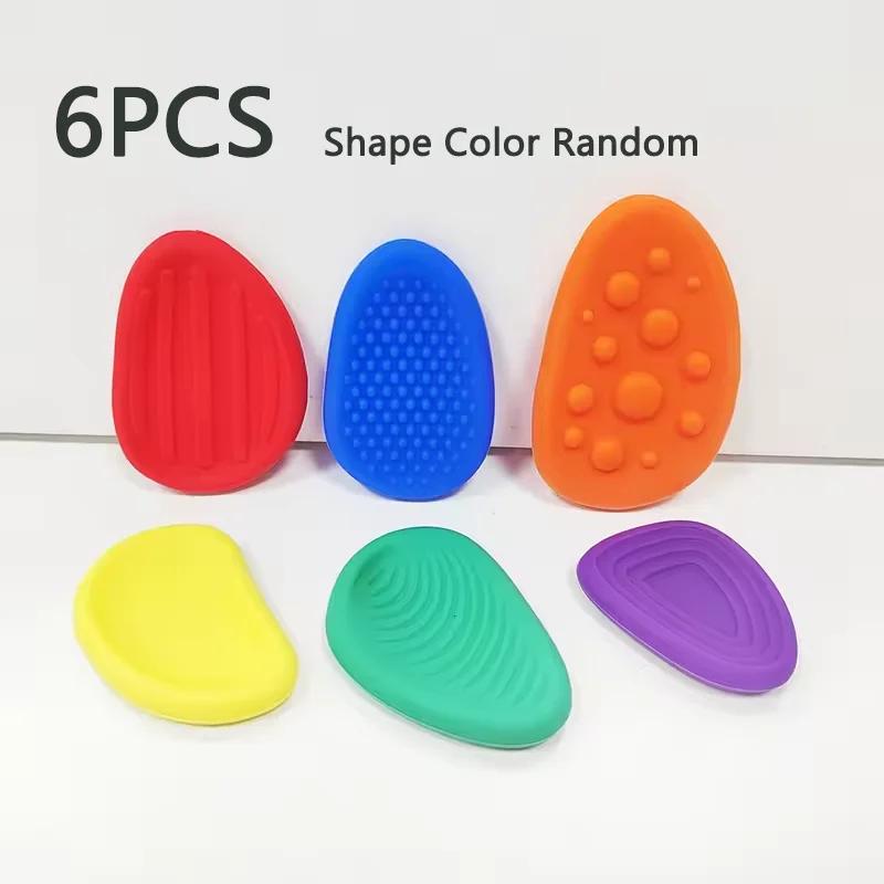 

5/6/12 шт. Игрушки-непоседы для взрослых, текстурированные сенсорные силиконовые браслеты-кольца из камня, аутизм, для детей, успокаивающие, игрушка для снятия стресса