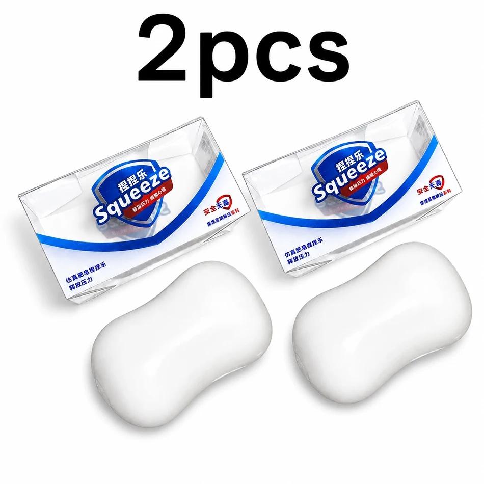 Zacht Elastisch Zeepvormig Knijp Fidget Speelgoed – Niet-Giftig Anti-Stress Squishy Speelgoed voor Bureau Decoratie, Angstverlichting & Casual R