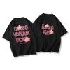 Ladies Summer Short Sleeve Round Collar Pullover Casual Star Letter Printed Teenager Oversize T Shirt Top