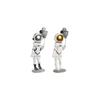 Figurine décorative astronaute - Home ESPRIT - Bleue Blanche Rouge - 16x12x41 cm - 2 unités - Multicolore