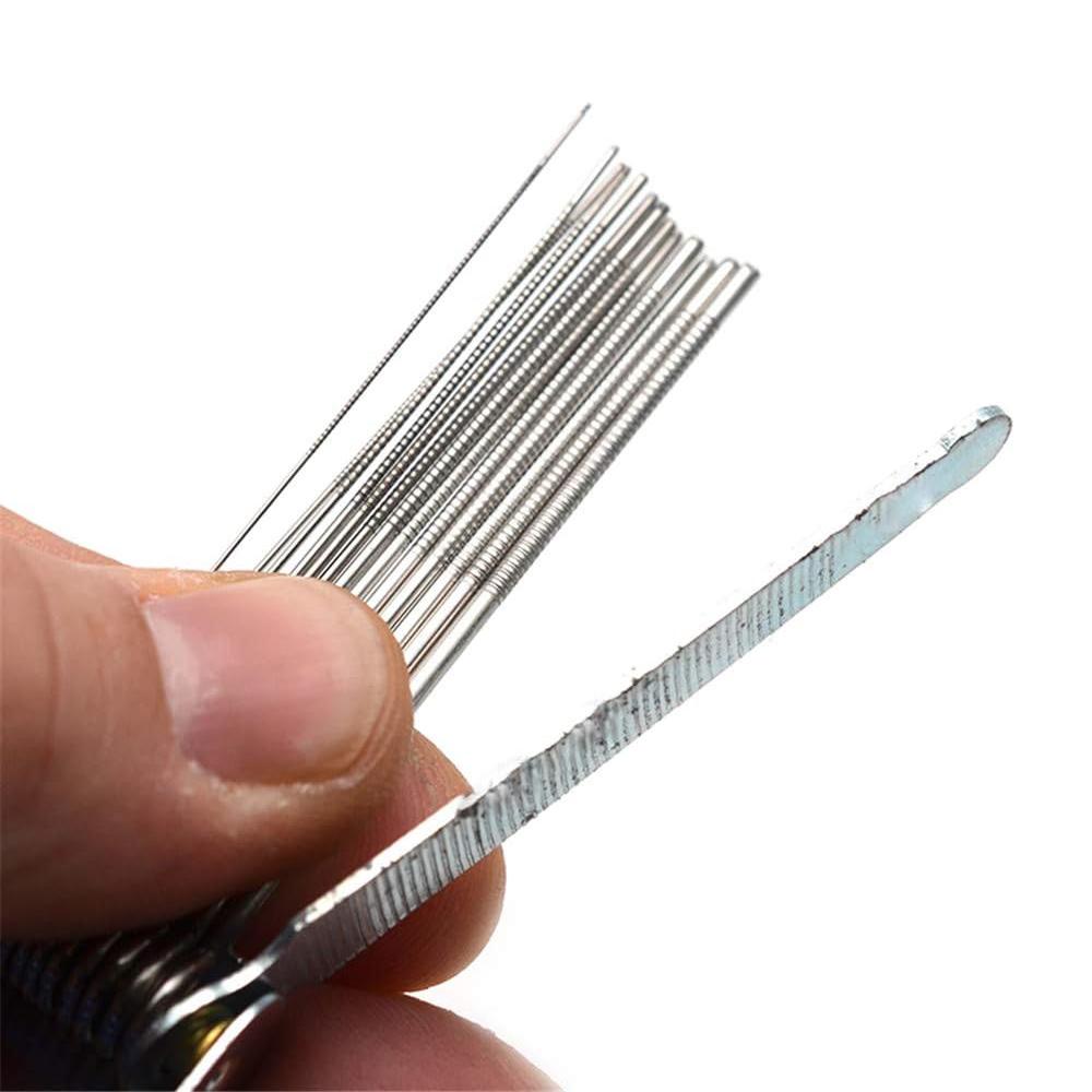 Guitar Nut Slotting Files Kit Needle File Saw Rods Slot Filing Set Luthier Tool