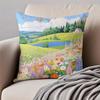 Flower Vase Cushion Cover Pillowcase Anti-Dustmite Invisible Zipper Short Plush Sofa Cushion