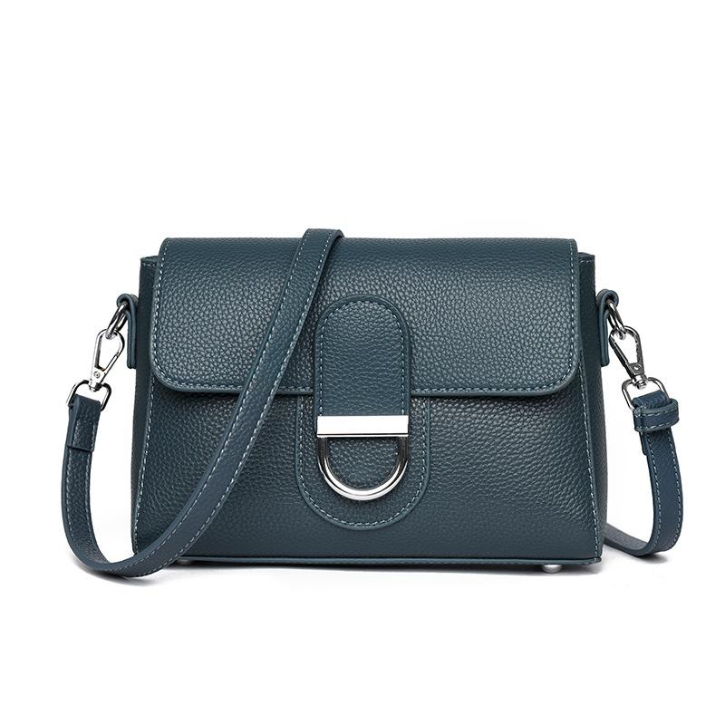 Sac Dame Cuir Véritable Petit Sac Carré Rétro Sac à Bandoulière Mode Sac Bandoulière