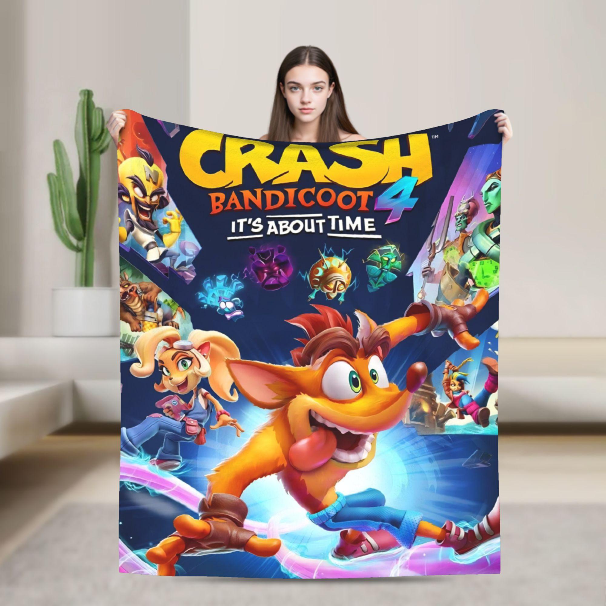 

Crashs Bandicoots Blanket Quality Warm Throw Blanket Autumn Kids Adult Home Decor Graphic Bedspread 76x102cm