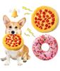 Plyšová hračka pro psy Donut Pizzy ve tvaru pizzy pro malé velké psy Potřeby pro domácí mazlíčky Čištění zubů Štěně žvýkací hračka