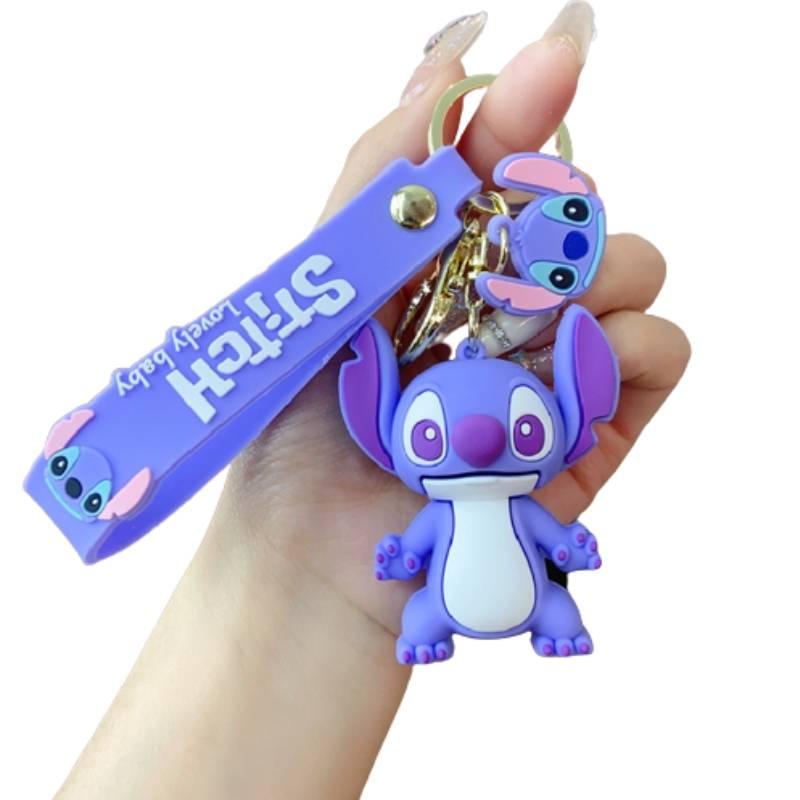Niedlicher Cartoon Stitch Schlüsselanhänger Anhänger Weiches PVC-Material Einzelverpackung