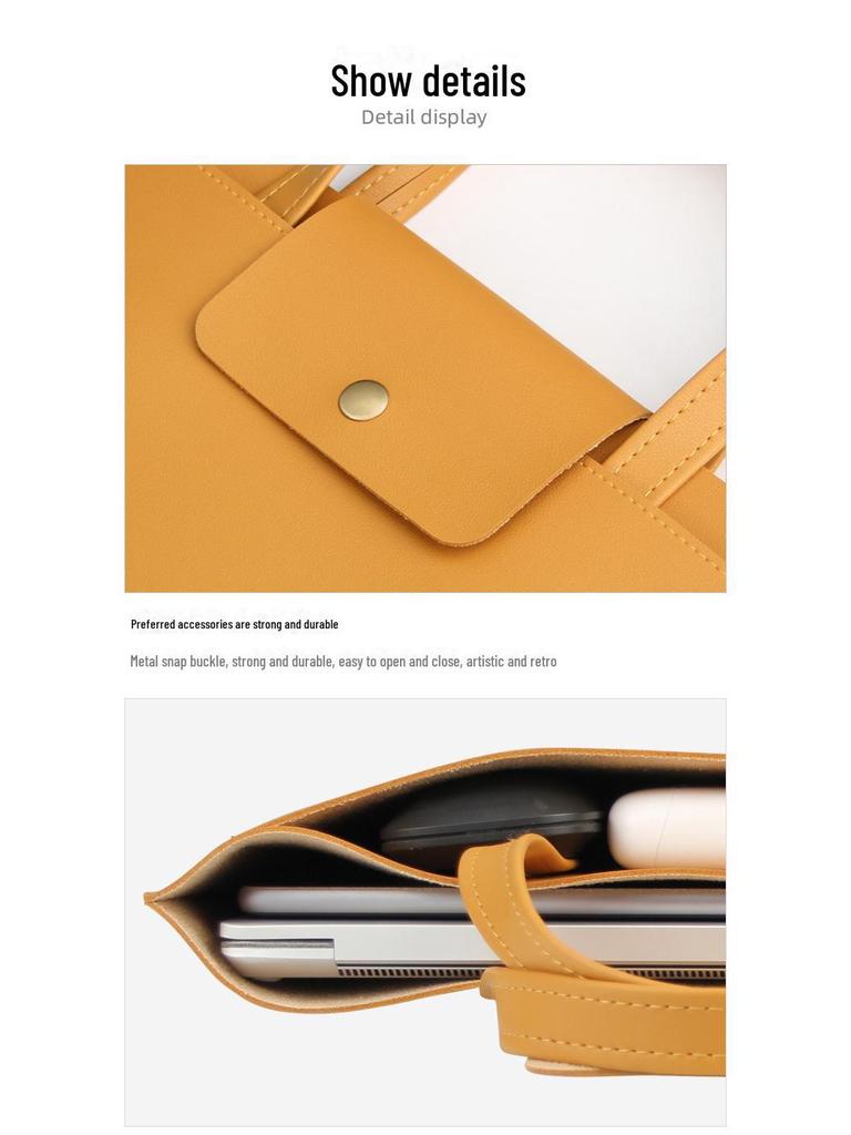 Laptop-Handtasche für iPad, 14" Apple MacBook, Lenovo, Huawei - Aktentaschen-Stil