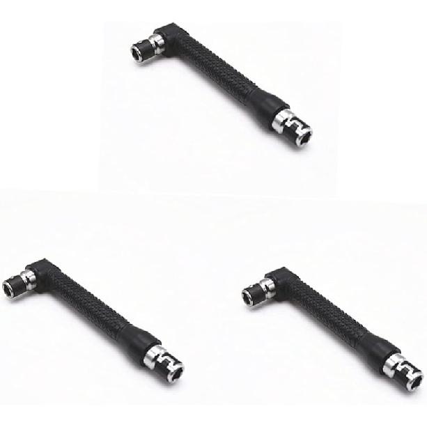 Angoily Double Headed Socket 3pcs Handle Double-headed Right Adapter L-shaped Socket Screwdriver Extension Hex Degree Angle Wrench Dual Head mediumx3pcs