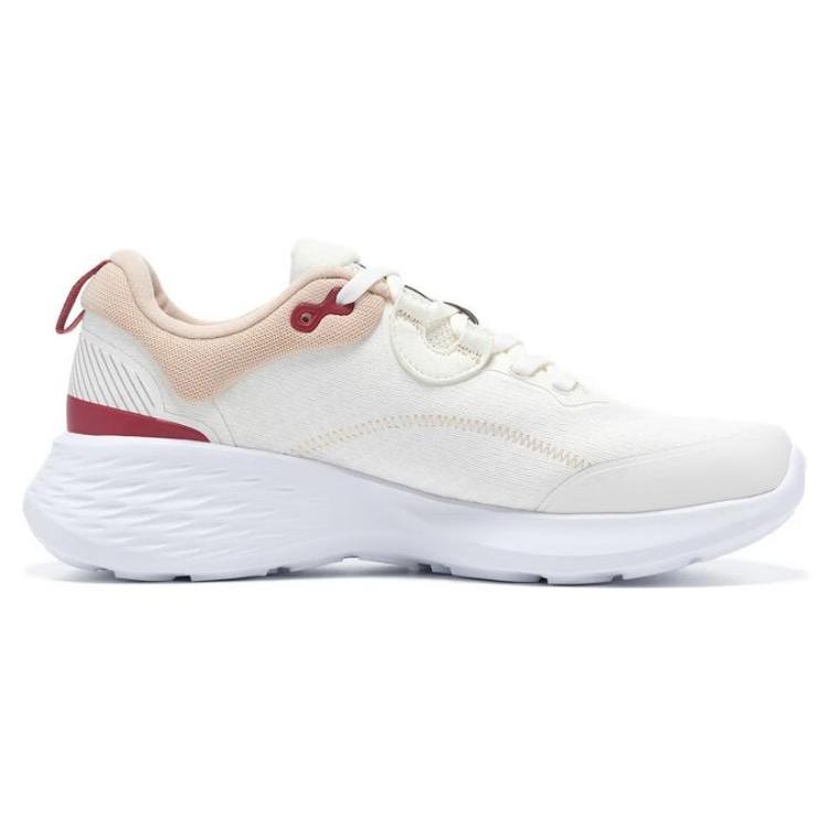 Li Ning SOFT ELEMENT Abrasion Resistant Breathable Low Top Sports Casual Shoes Women's White Umber AGLT008-3