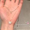 Exquisite Double Layer Heart Necklace for Women - Luxurious Niche Design Choker