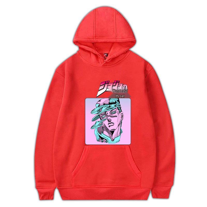 Autumn/Winter Plus Size JOJO's Bizarre Adventure Anime Pullover Hoodie - Trendy Cartoon Style