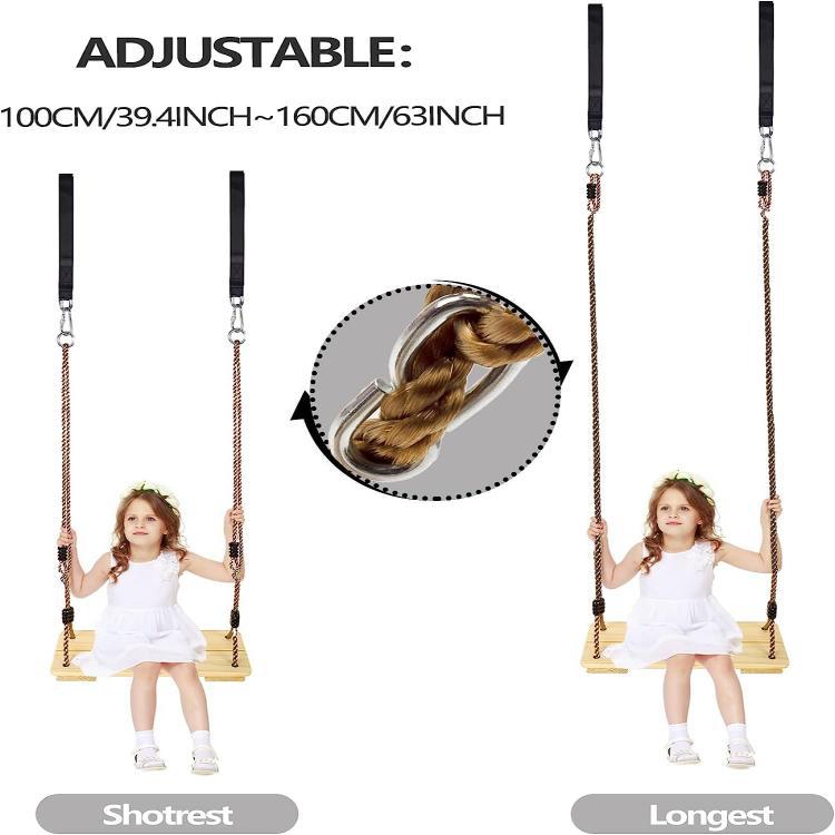 Children's Pine Wood Swing Indoor and Outdoor Swing Amusement Equipment Swing Frame