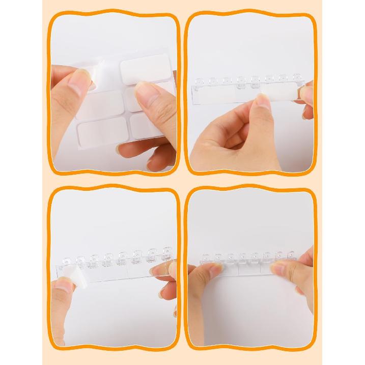 12Pcs Self-Adhesive Necklace Organizer, Necklace Holder Wall Mounted, Hanging Jewelry Organizer with 8 Hooks for Necklaces, Bracelets, Rings,