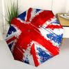 Ombrello Artistico Union Jack - Design Carino a Cartoni Animati, Ombrello Pieghevole Portatile con Struttura in Ferro Resistente e 8 Stecche per Tutte le Stagioni