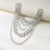 Exaggerated Thick Alloy Chain Necklace Modern Punk Style Layering Jewelry For Women Party Wear Comfortable