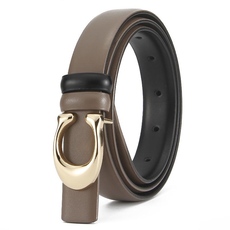 Women's Genuine Leather Belt Cowhide Belt Women's Versatile Decoration Business Casual Simple Fashion Belt