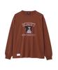 Schott Color Flocky Bulldog Long Sleeve T-Shirt, Men's, Size XL, 050, Brown, 782-4230013