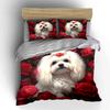 Elegant Floral-Inspired Pet Accessories Exquisite Three-Piece Bedding Set Gift For Kids And Adults