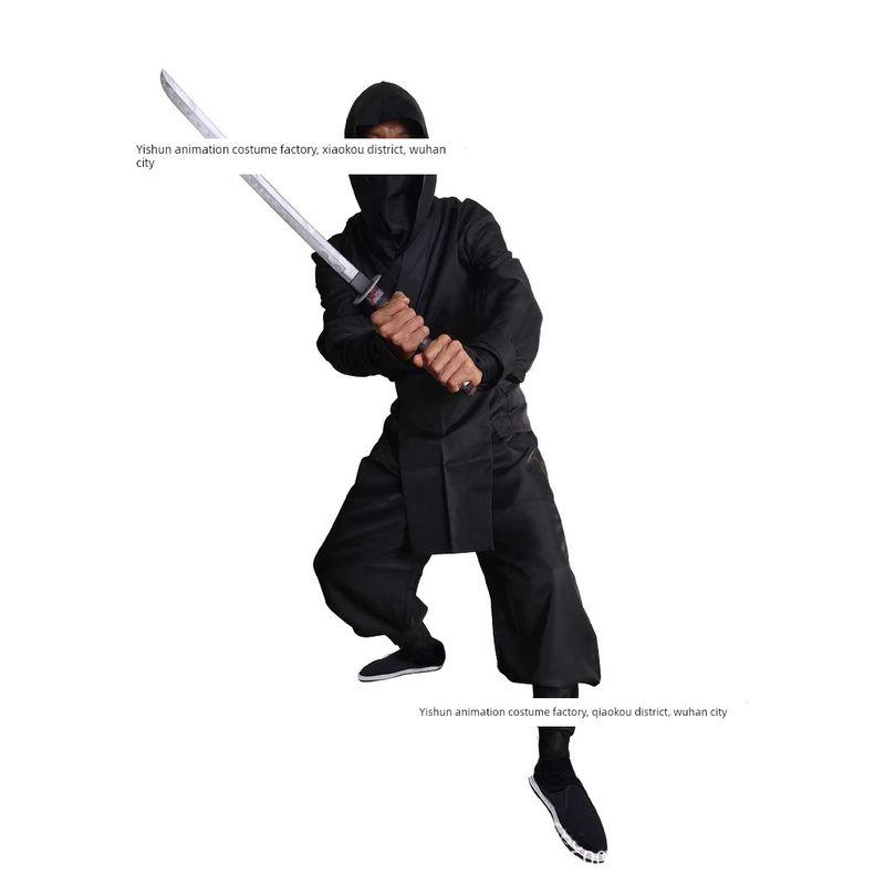 Black Ninja Costume Adult Uniform Set Japanese Samurai Role Play Halloween Costume Japanese Anime