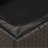 Garden Corner Sofa with Cushions Black Poly Rattan