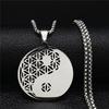 Flower of Life Stainless Steel Long Necklace for Women Men Gold Color Mandala Metatron Necklaces Jewelry Collares Para Mujer