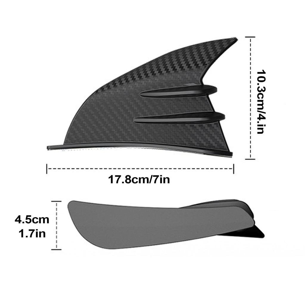 Motorcycle Front Spoiler, Motorcycle Side Spoiler - Motorcycle Fairing Winglet Thick Aerodynamic Winglets Spoiler