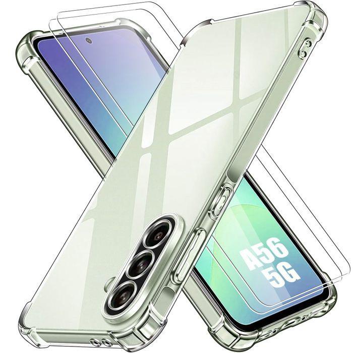 Coque de protection - BOOLING - Samsung Galaxy A56 5G - 4 Coins Renforcés - 2 Verres Trempés - Transparent