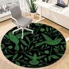 1PC Hummingbirds Botanical Pattern Office Round Area Rug, Mat Suitable For Office, Under Office Chairs Bedroom Living Room Home Decor, Room Deco