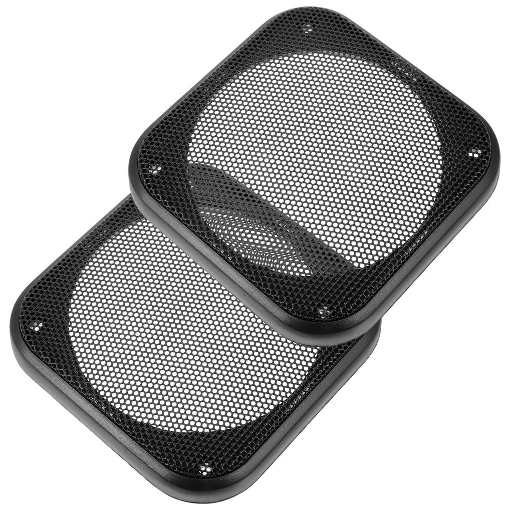 CALLARON 4" Square Car Speaker Grille Cover Set of 2 Steel Repair Replacement Decoration