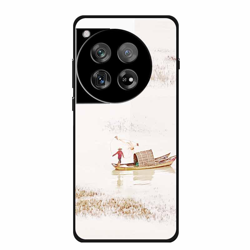Personalized Seven-Colored Tempered Glass Phone Case for OnePlus 12 - Unisex