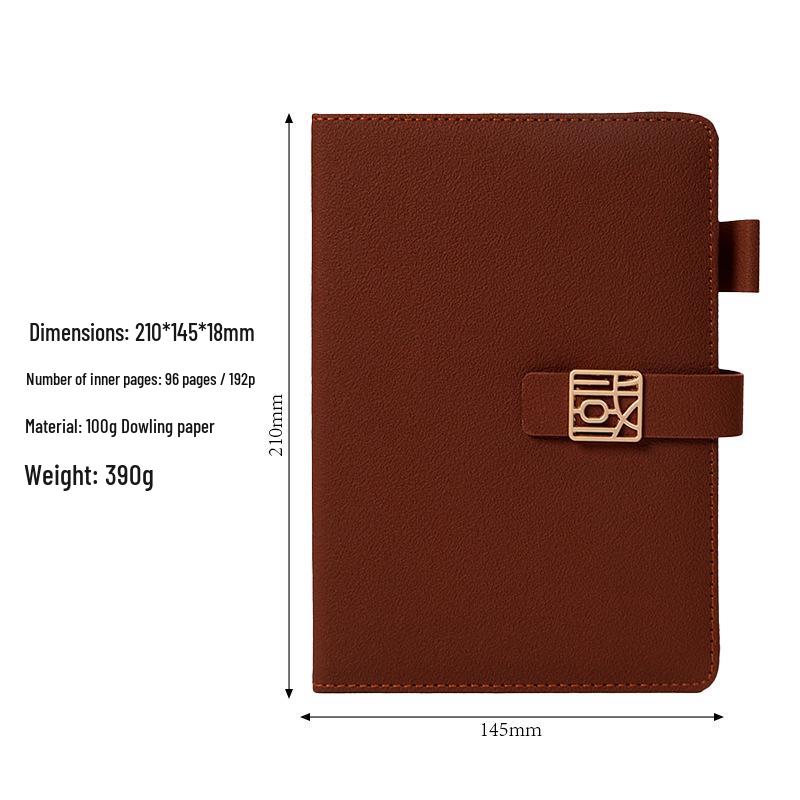 Custom A5 Chinese Character Magnetic Buckle Business Notebook with Logo A5