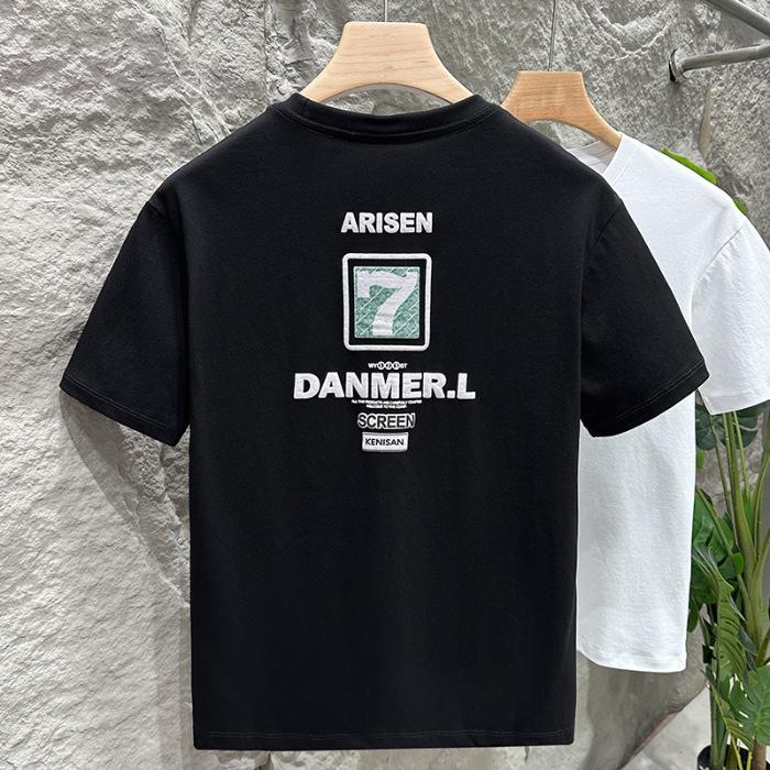 New Summer Cotton Thin Printed Short-sleeved T-shirt for Men