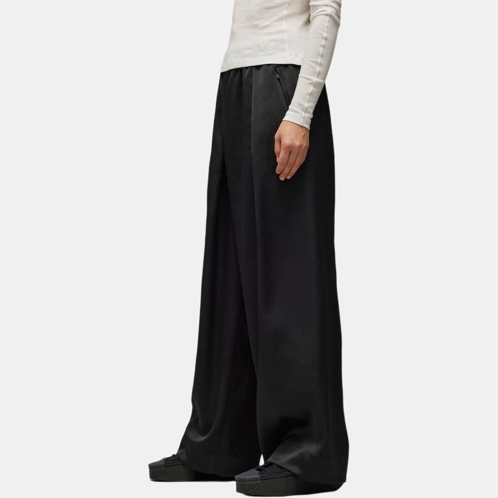 Y-3 Elastic Waist Wide Leg Solid Color Casual Pants Women pants Black IN4398