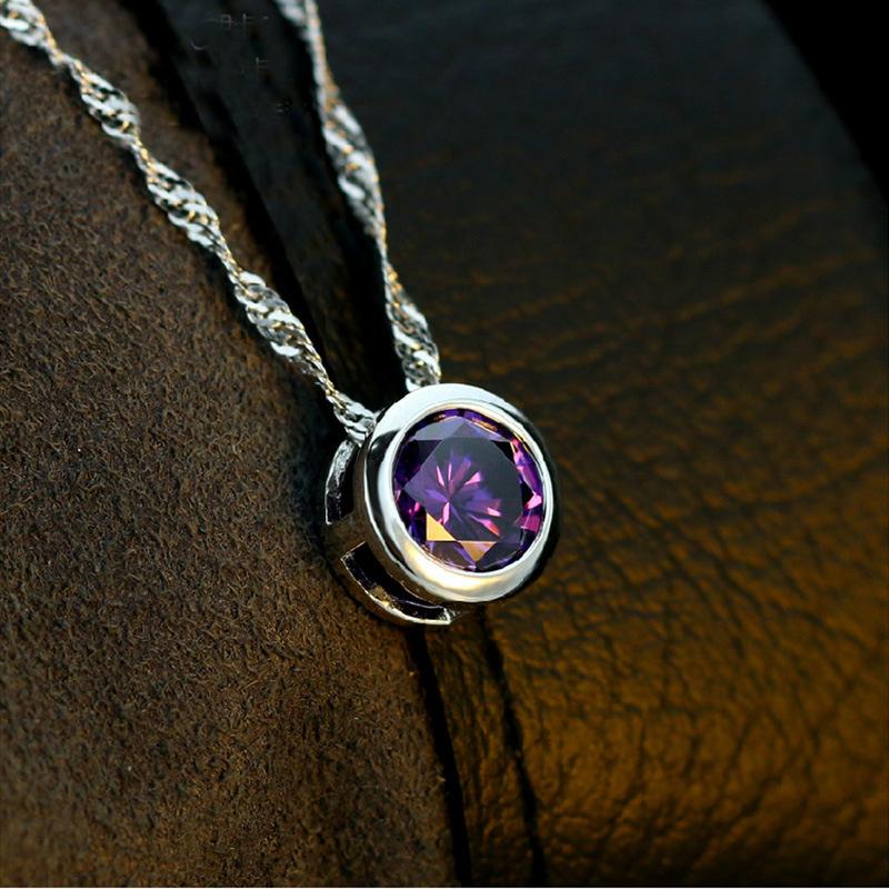 Weihua, Versiune pentru Femei Bijuterii, Colier Pandantiv Retro Rotund Placat cu Argint, Pandantiv Iubire Pentru Totdeauna.