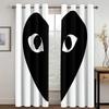 3D Romantic Love Heart Black White Diamond Window Curtains Blinds For Living Room Kids Bedroom Bathroom Kicthen Door Home Decor2