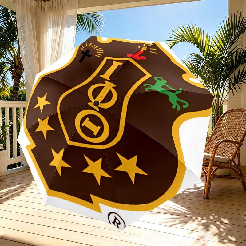 Iota Phi Theta Print Automatic Open Close Umbrella, Portable Foldable Umbrella, for Outdoor Commute Camping Trip, Ideal Birthday Gift