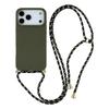 For iPhone 17 Pro Case Biodegradable Wheat Straw+TPU Eco-Friendly Phone Cover with Lanyard