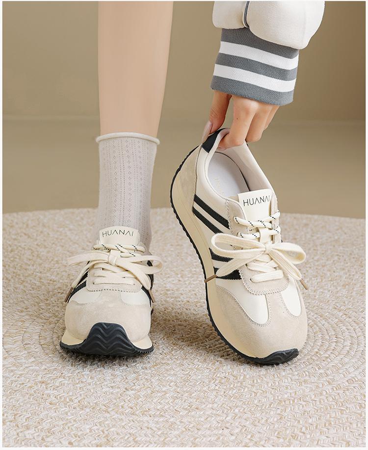 Dehun Shoes Women's 2026 New Spring and Summer Sports and Leisure Shoes Versatile, Slim, Breathable, Non tiring, Flat Bottom Shoes